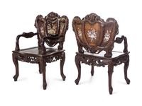 A Chinese Export Mother-of Pearl Inlaid Parlor Suite