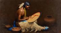 Gerard Curtis Delano (American, 1890-1972) — Painting the Shield