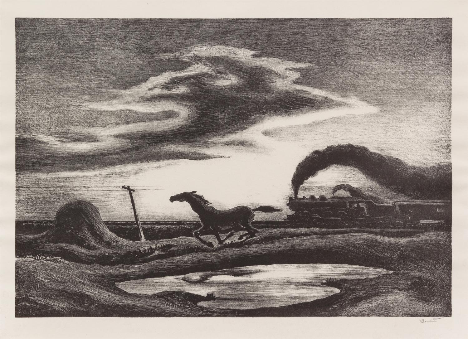 Thomas Hart Benton, (American, 1889-1975), The Race, 1942