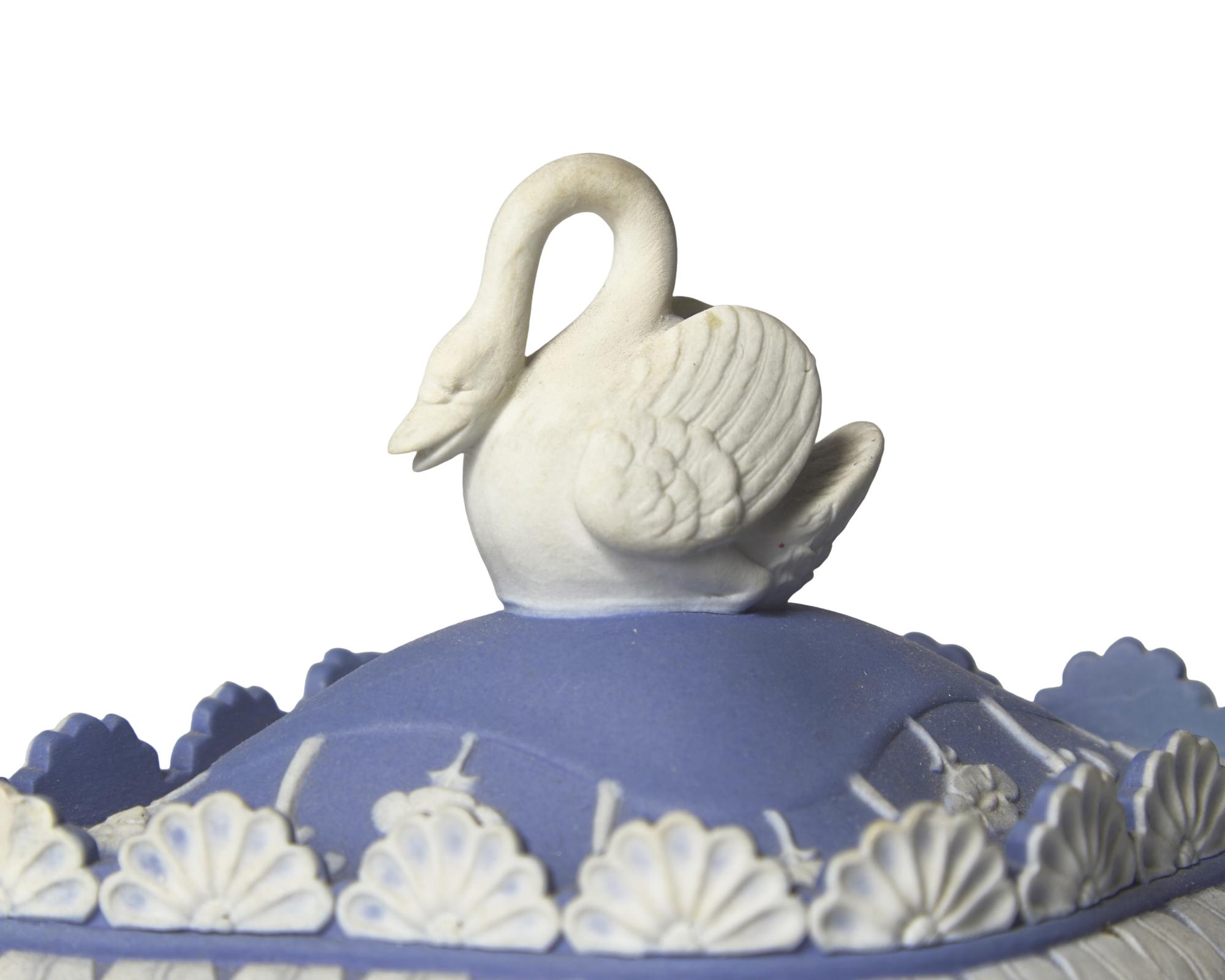 A William Adams Jasperware Covered Sugar Dish