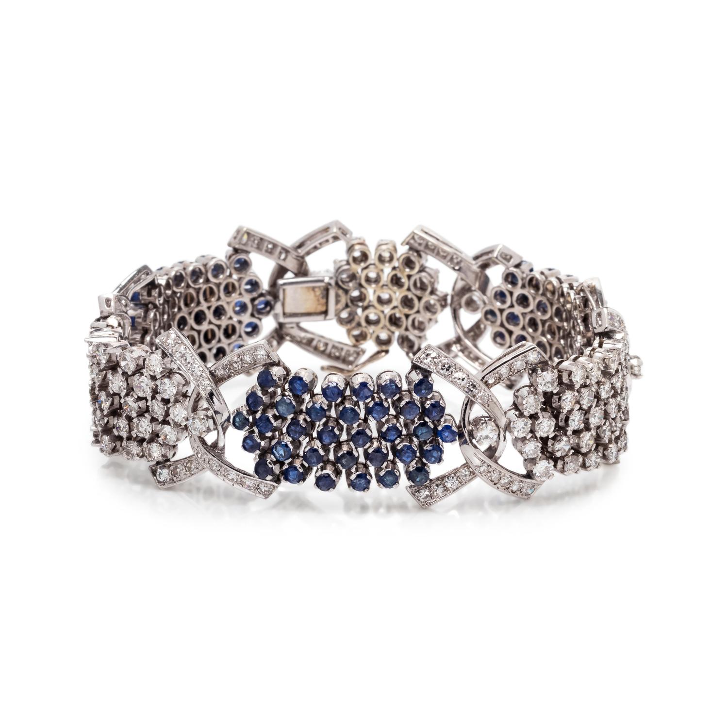 DIAMOND AND SAPPHIRE BRACELET