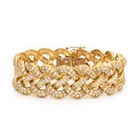 Diamond and Yellow Gold Bracelet