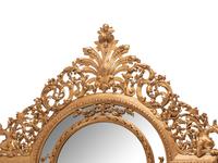 A Pair of Large Continental Neoclassical Style Giltwood Mirrors