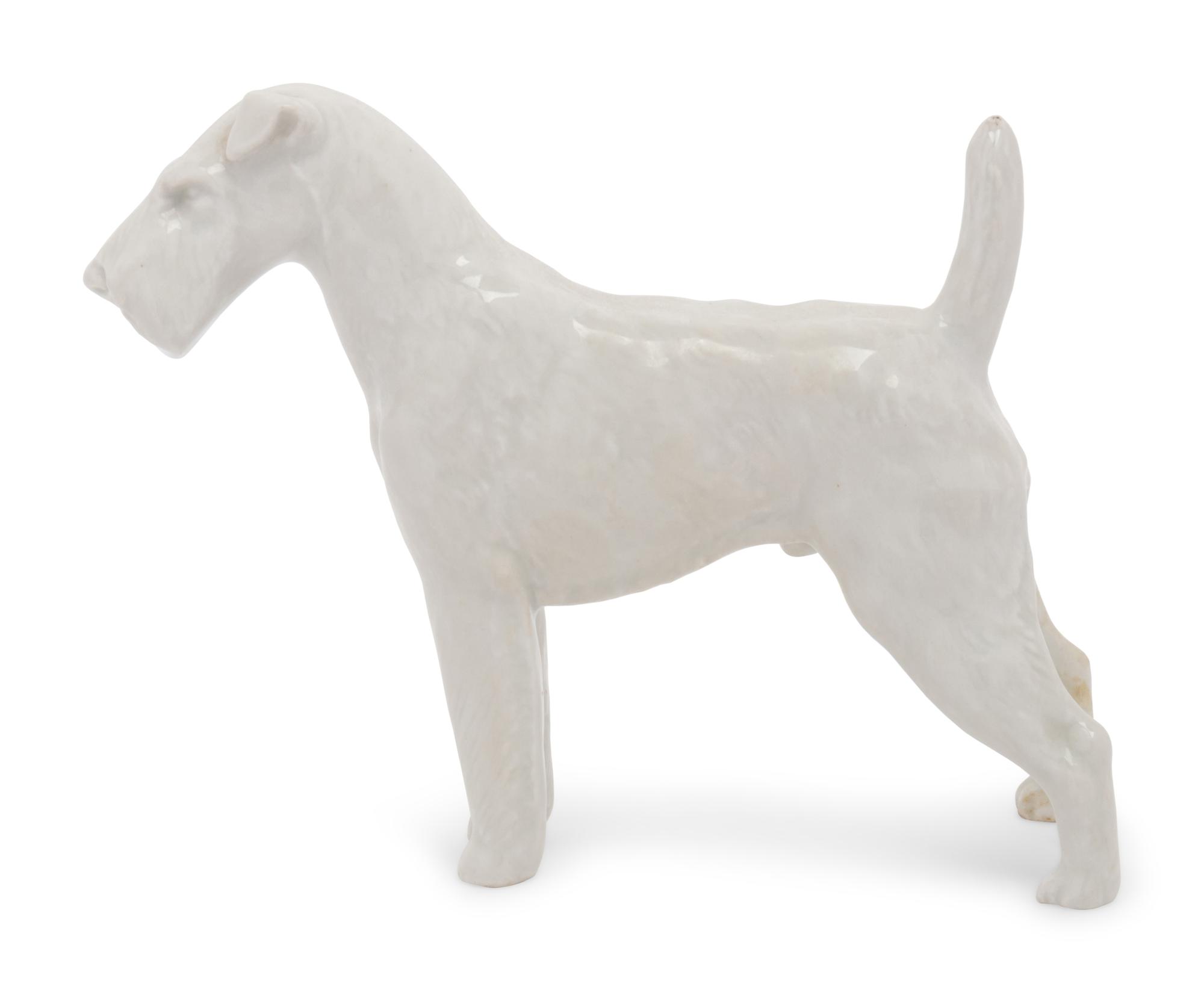 A Meissen Blanc-de-Chine Terrier