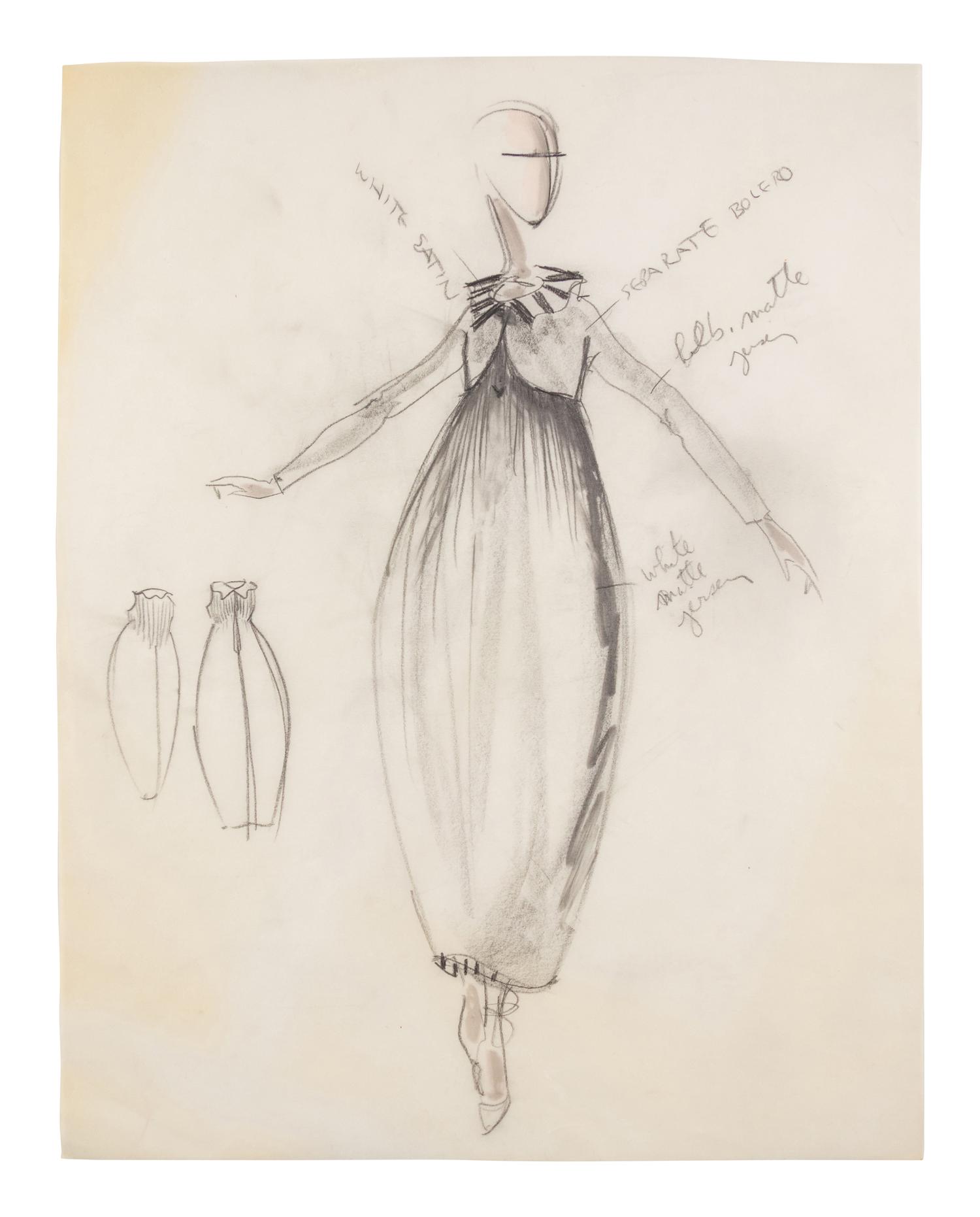 Group of Fifteen Geoffrey Beene Fashion Sketches , by Alfredo Cabrera