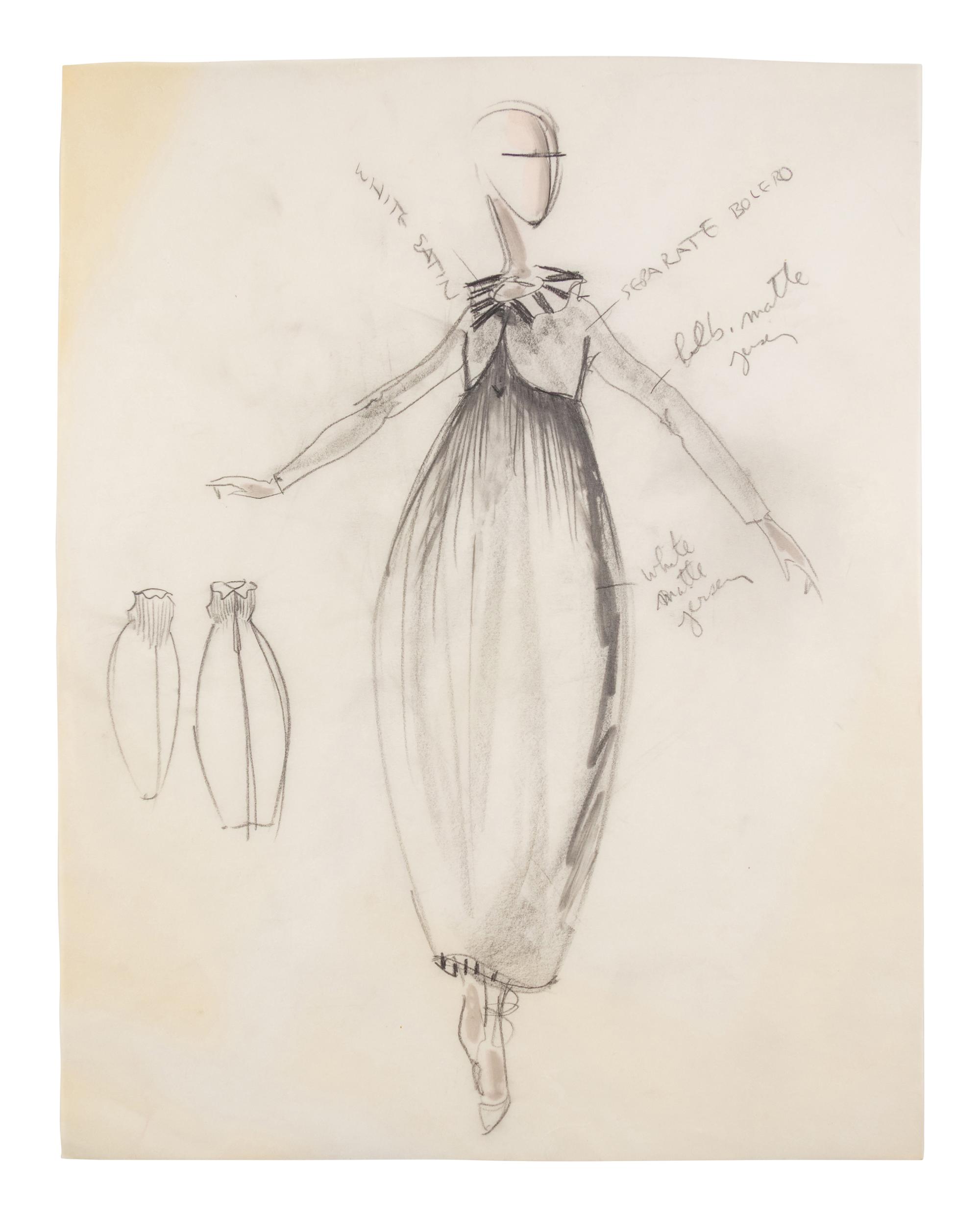 Group of Fifteen Geoffrey Beene Fashion Sketches , by Alfredo Cabrera