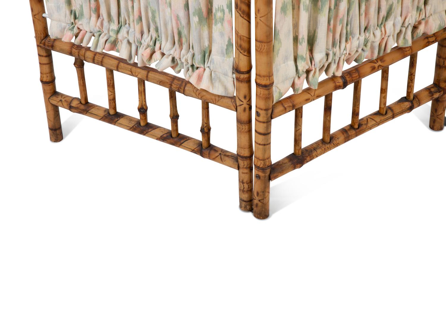 A Victorian Bamboo Three-Panel Floor Screen — 19TH/20TH CENTURY