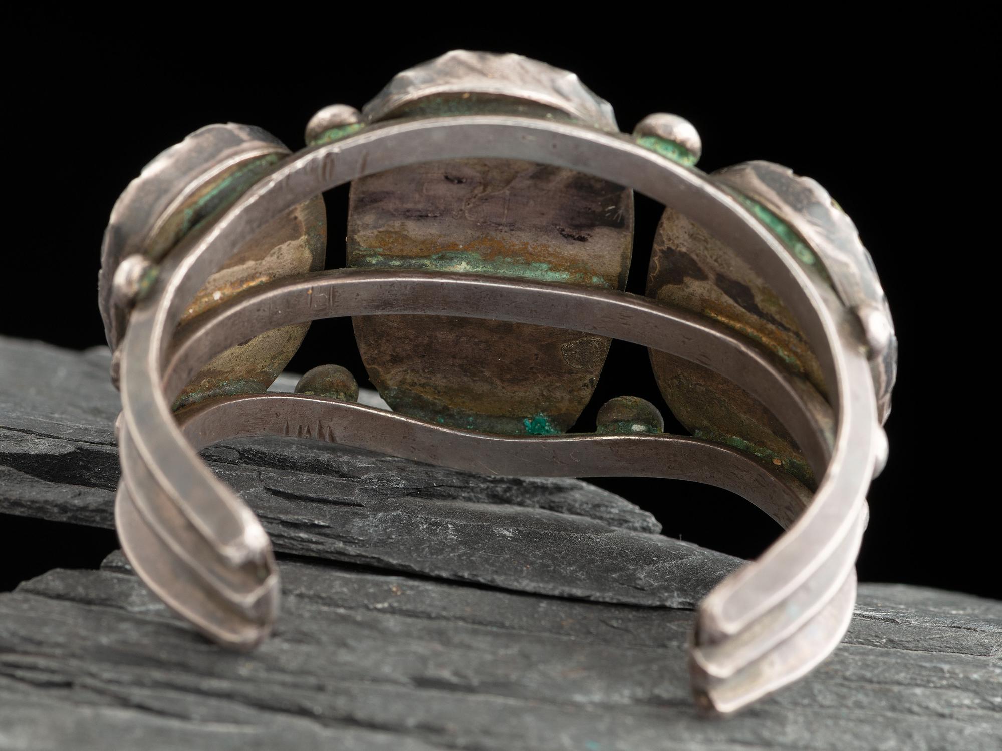 Navajo Silver and Turquoise Cuff Bracelet