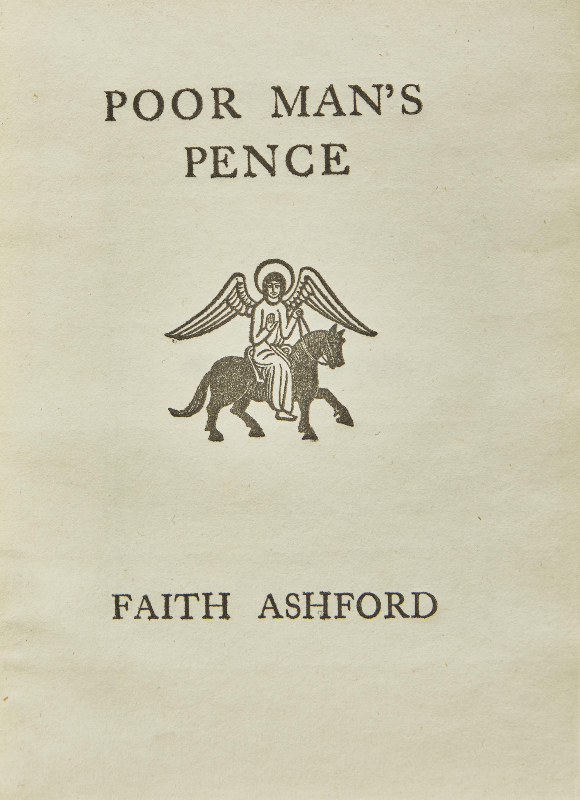[Gill, Eric] Ashford, Faith. Poor Man's Pence