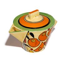Orange Battle pattern Conical Teapot, c. 1929