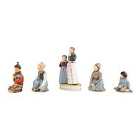 A Group of Royal Copenhagen Grønland Porcelain Figures
