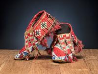Sioux Quilled and Beaded Hide Moccasins