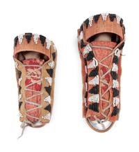 Apache Beaded Hide Toy Cradles