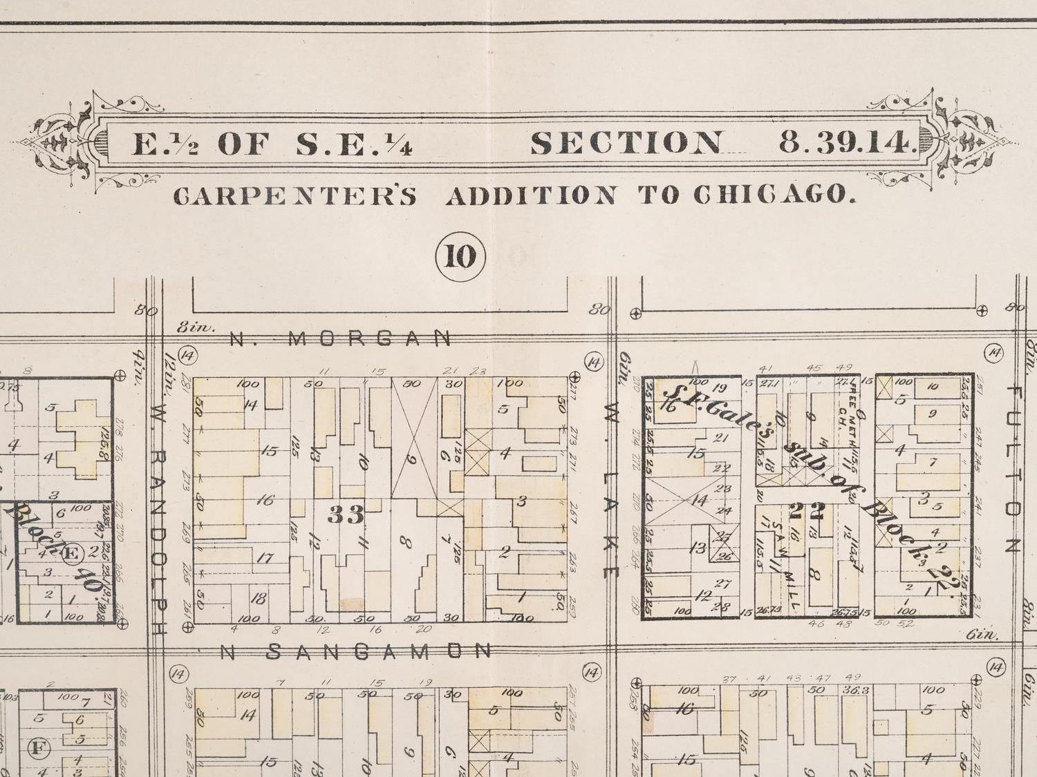 A group of 5 maps of Chicago streets, comprising: