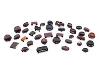 Thirty-Six Chinese Small Hardwood Snuff Bottle Stands