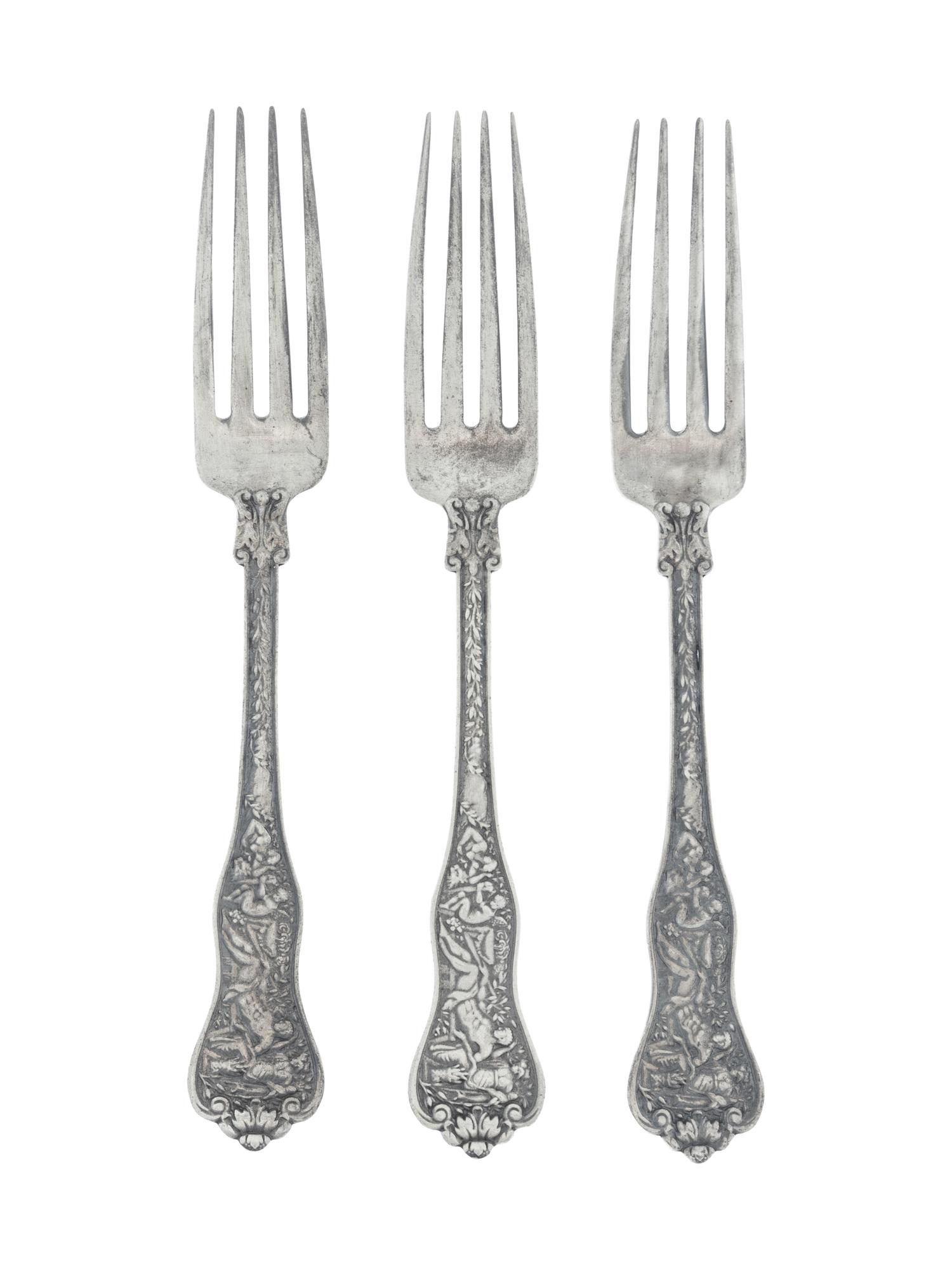 A Set of Sixteen Tiffany & Co. Silver Dinner Forks