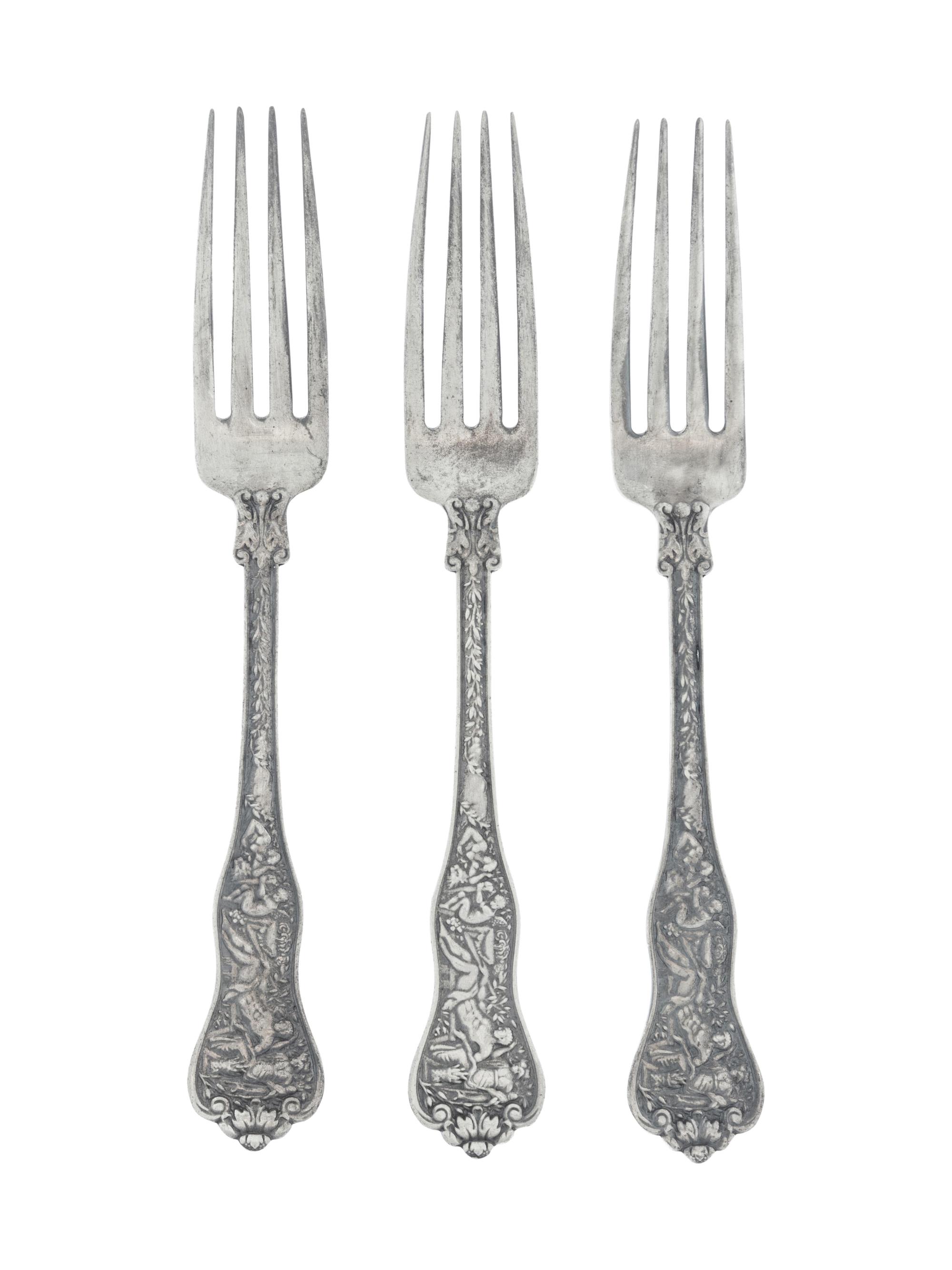 A Set of Sixteen Tiffany & Co. Silver Dinner Forks
