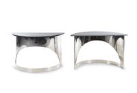 Pair of Hemisphere Console Tables