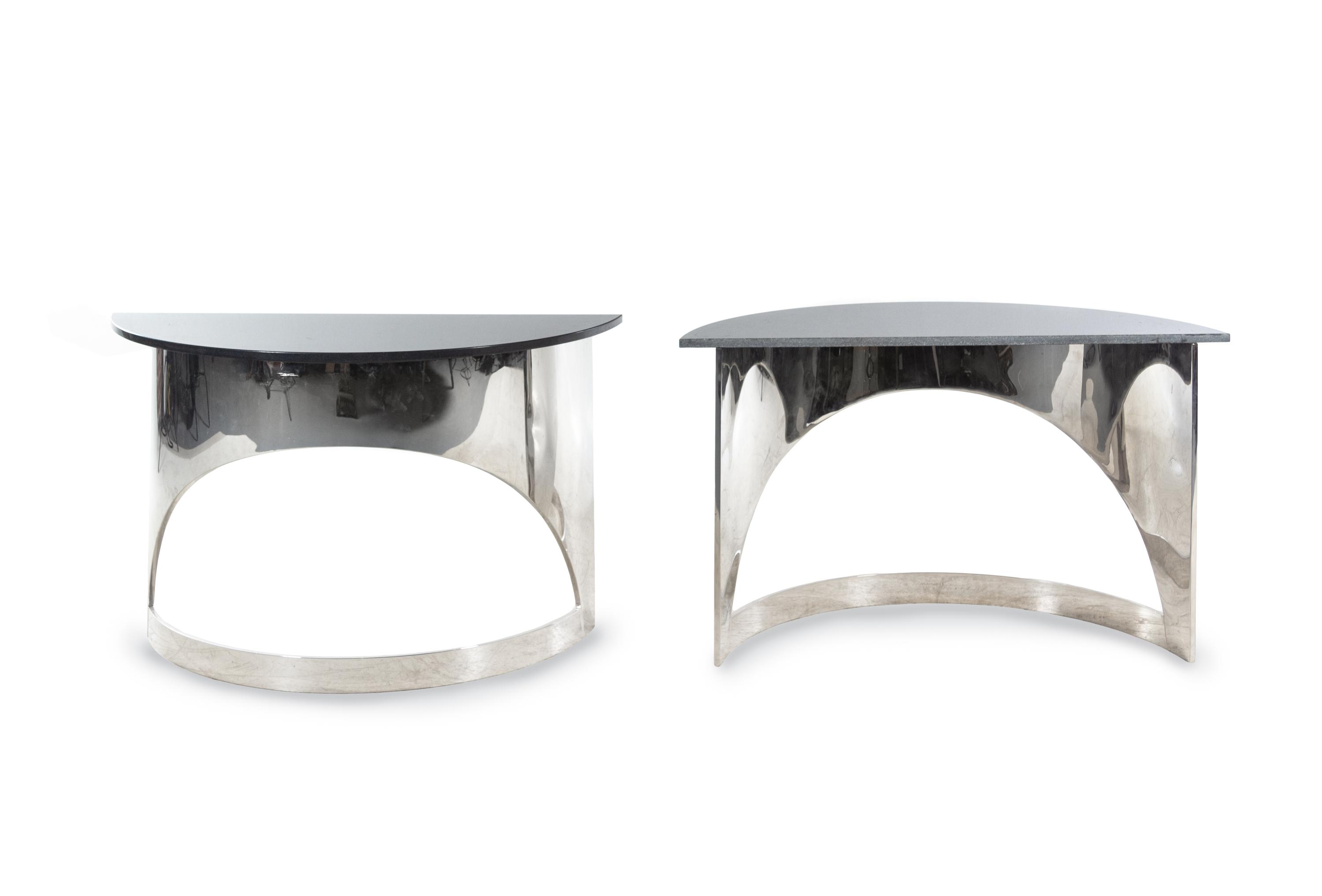 Pair of Hemisphere Console Tables