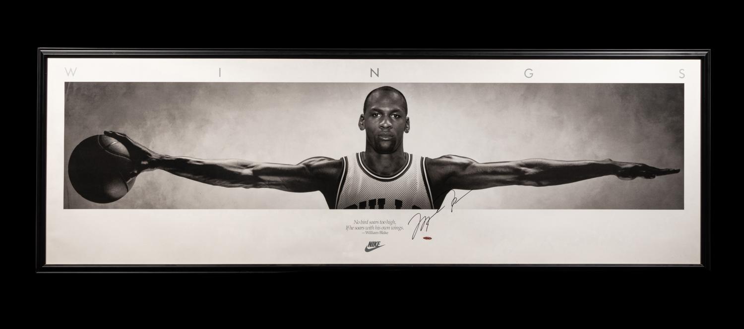 An Exceptional Michael Jordan Signed Autograph Original 1989 Nike Wings Poster (Upper Deck Authenticated),