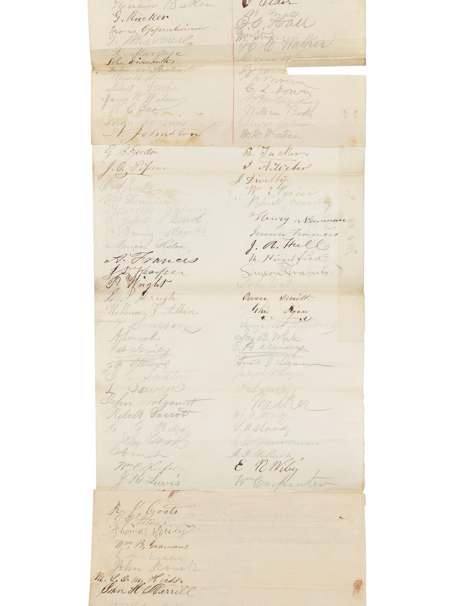 [Presidential] Lincoln, Abraham. Manuscript Document, signed