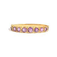 AMETHYST AND YELLOW GOLD BANGLE BRACELET