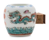 Five Chinese Porcelain Bird Feeders