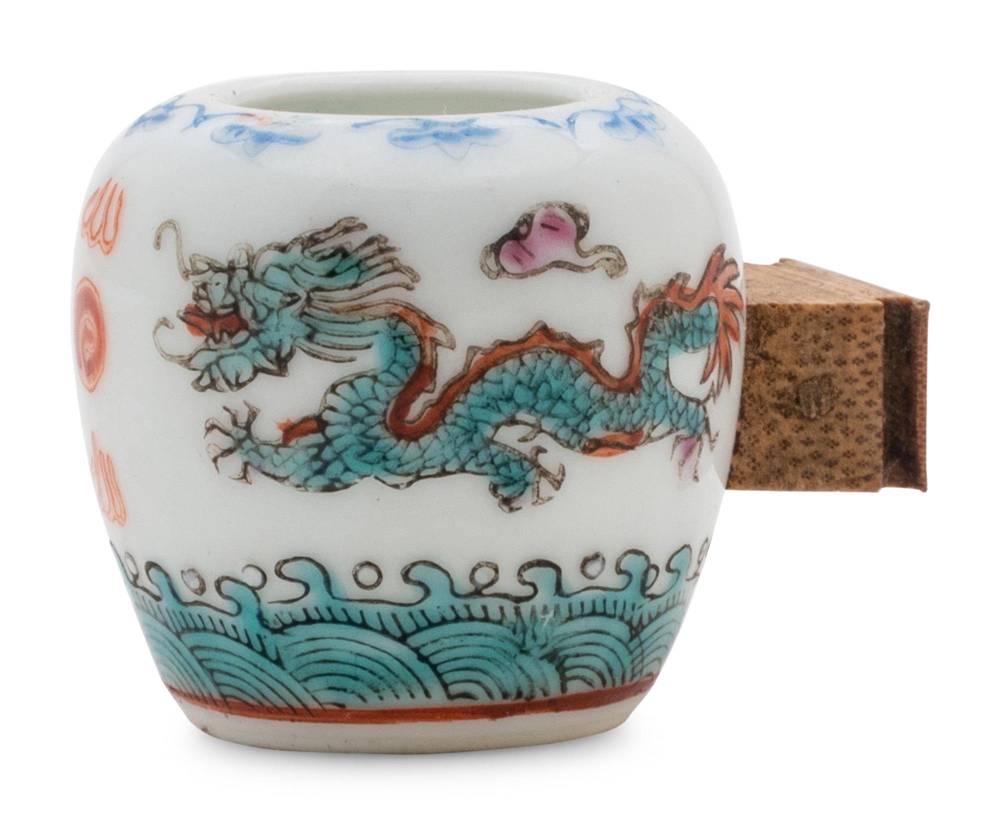 Five Chinese Porcelain Bird Feeders