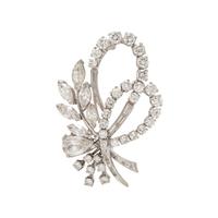 PLATINUM AND DIAMOND SPRAY BROOCH