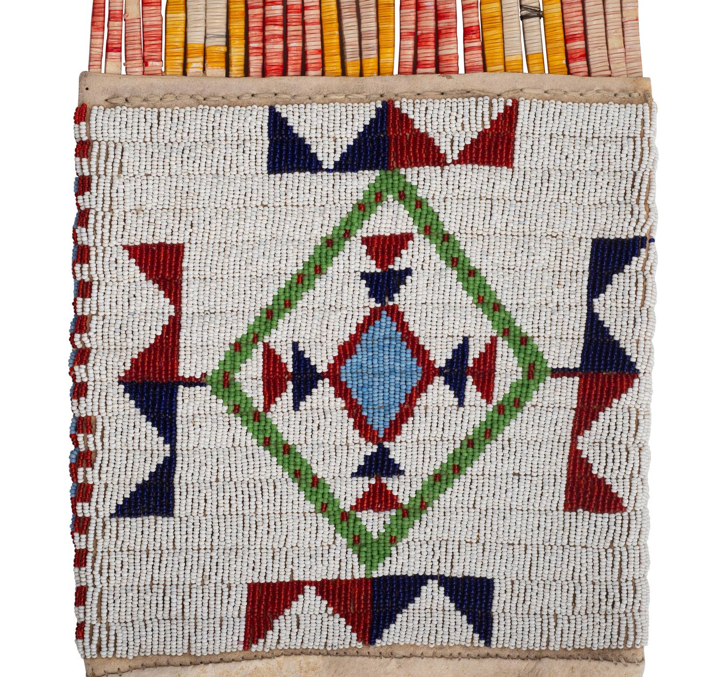 Sioux Beaded Hide Tobacco Bag