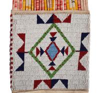 Sioux Beaded Hide Tobacco Bag