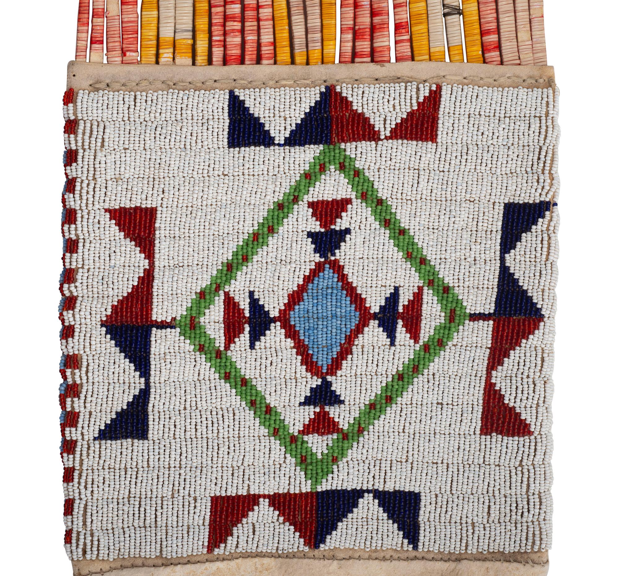 Sioux Beaded Hide Tobacco Bag