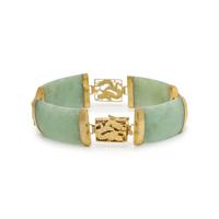 YELLOW GOLD AND JADE BRACELET