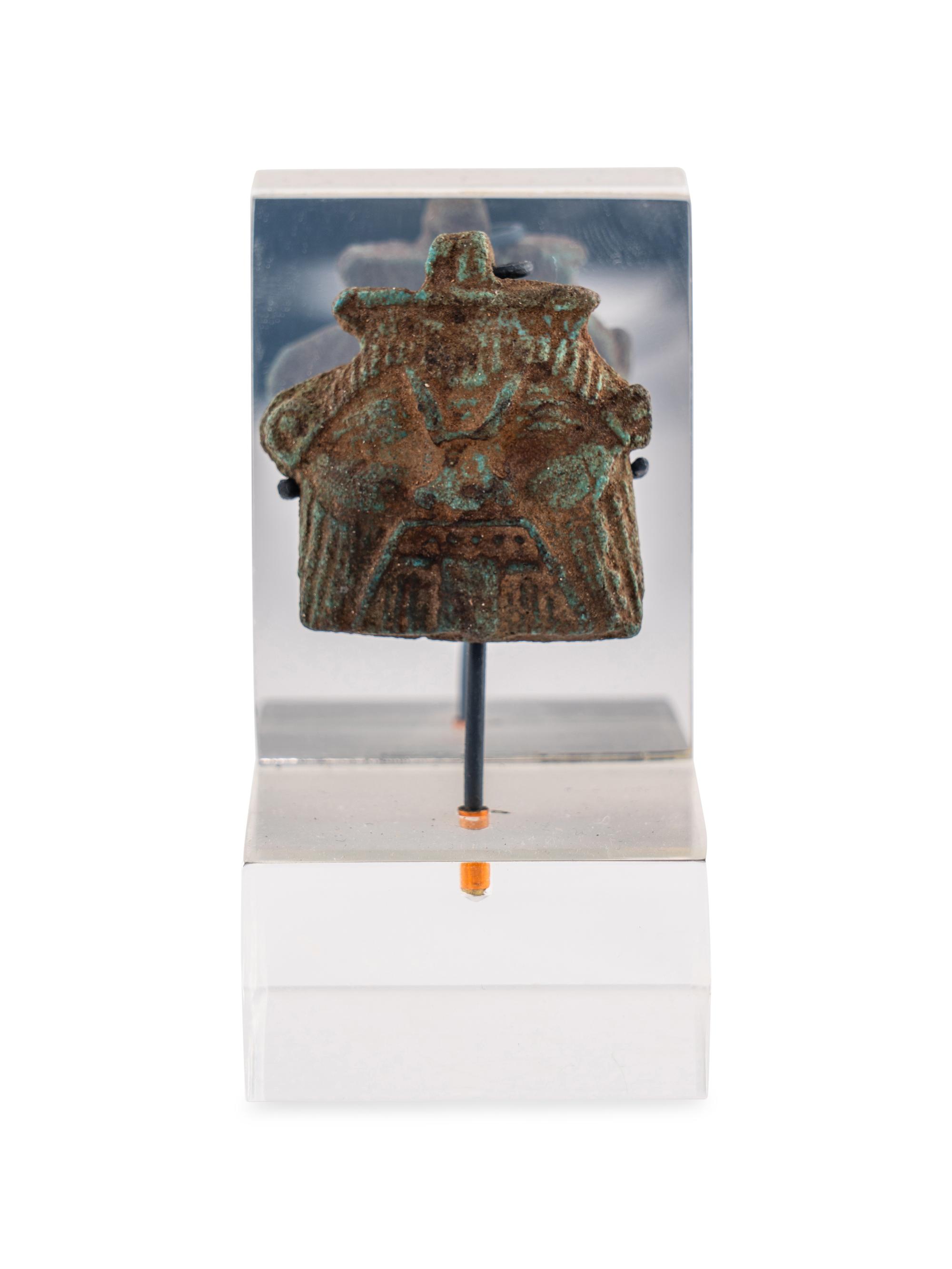 An Egyptian Faience Bes Amulet