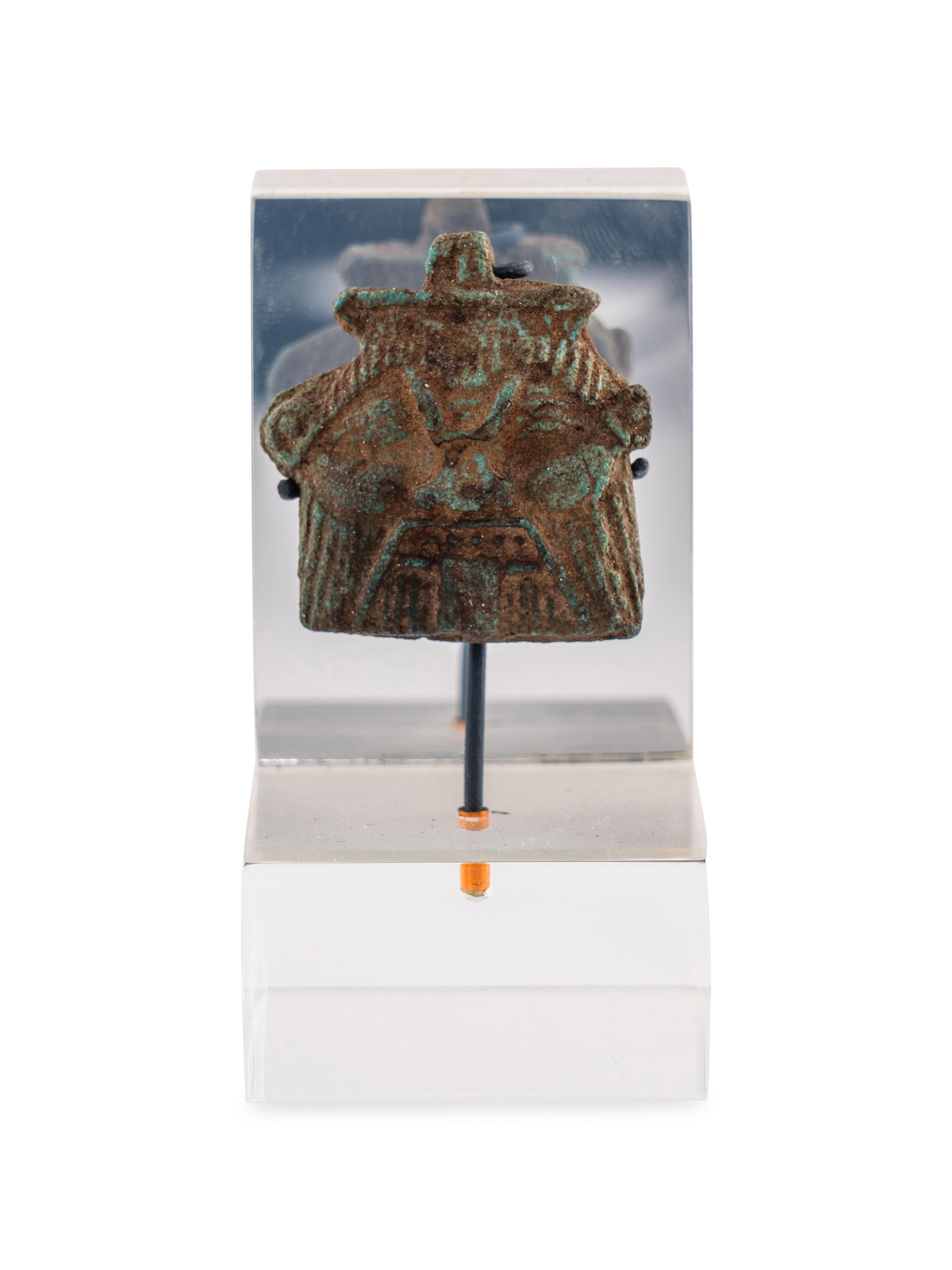 An Egyptian Faience Bes Amulet