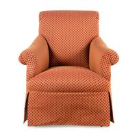 A Custom Upholstered Skirted Armchair