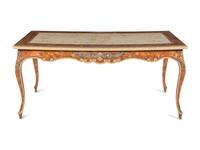 An Italian Faux-Bois and Painted Desk