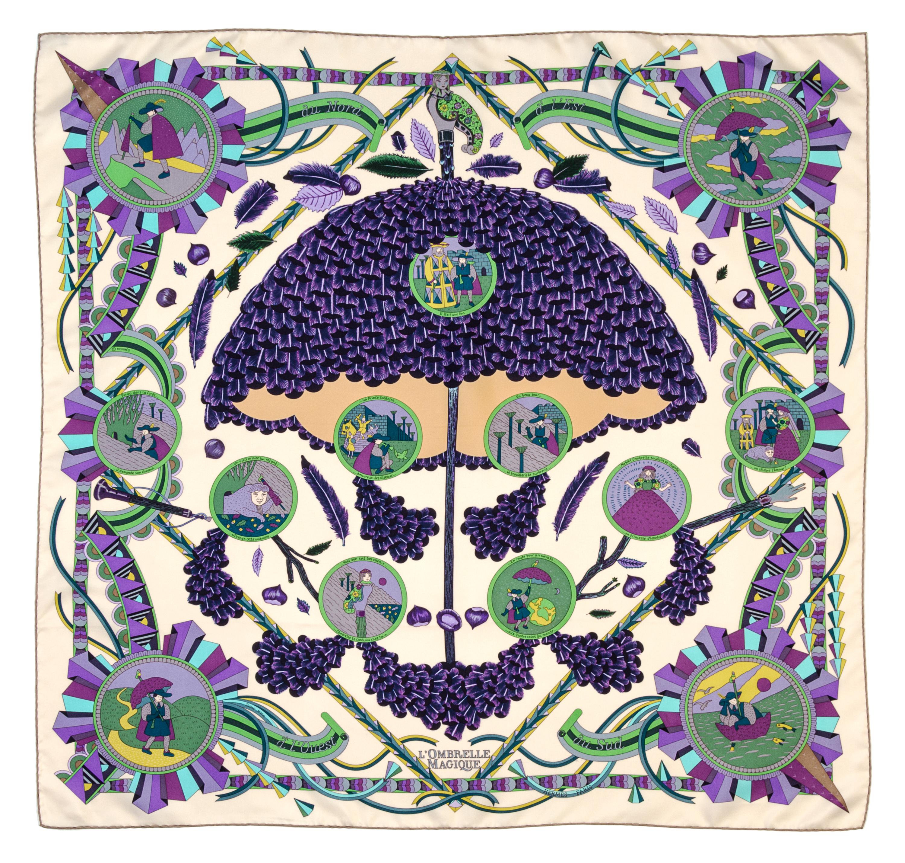 An Hermes 90cm Silk Scarf, 36" x 36".