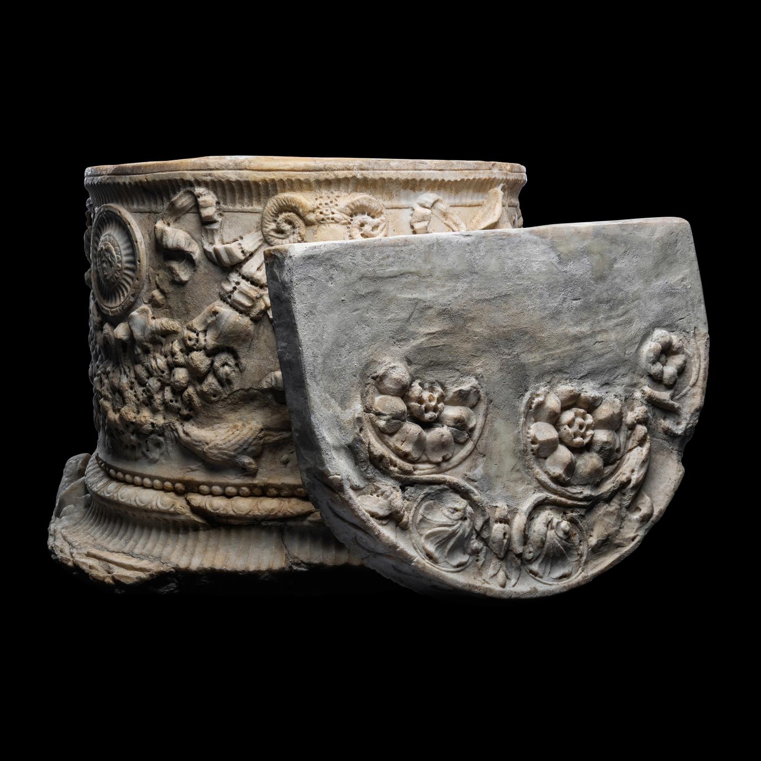 A Roman Marble Cinerary Urn