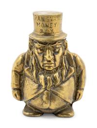 An English Brass Figural Bank
