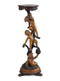 A Venetian Carved Figural Pedestal