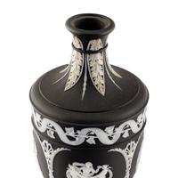 A Pair of Wedgwood Black Jasperware Urns
