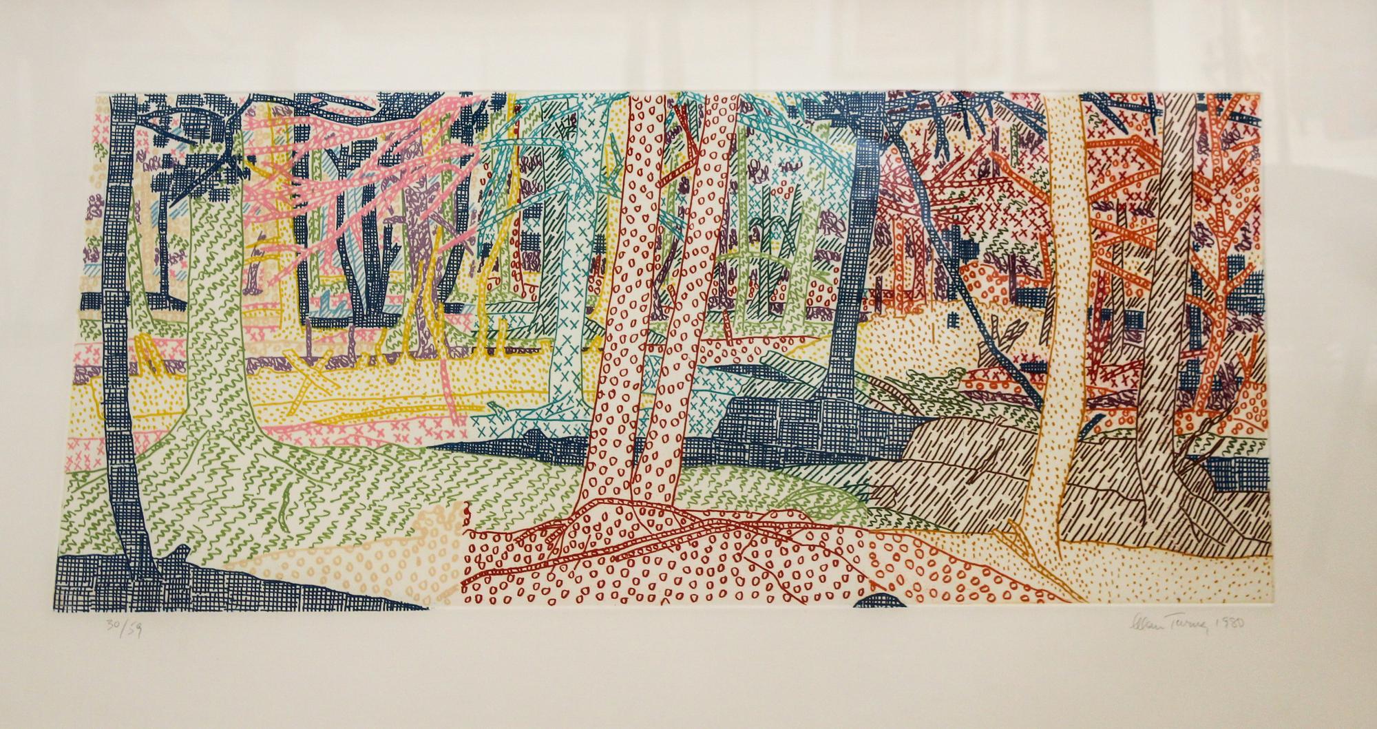 Alan Turner, (American, b. 1943), Three Season Wooded Scene, 1980