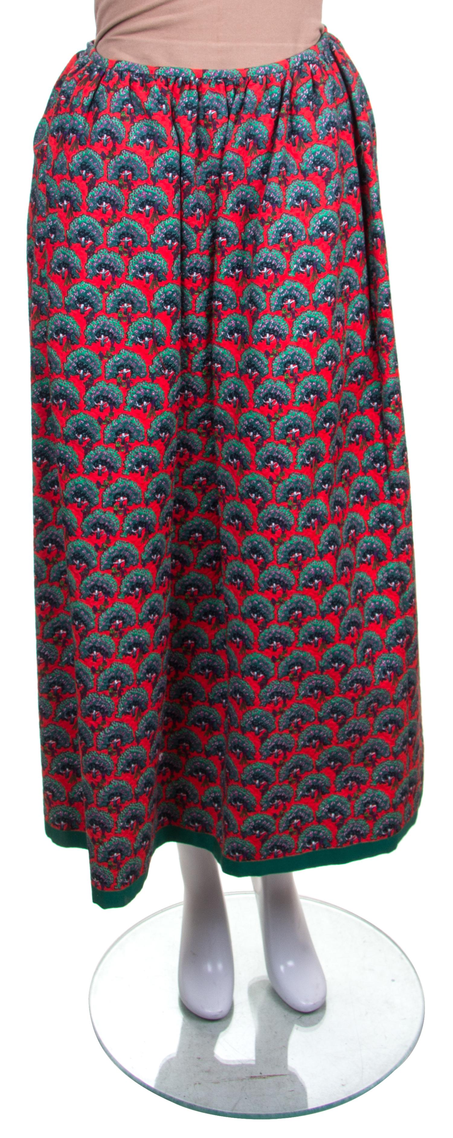 A Lanvin Multicolor Printed Ensemble, Blouse size 40.