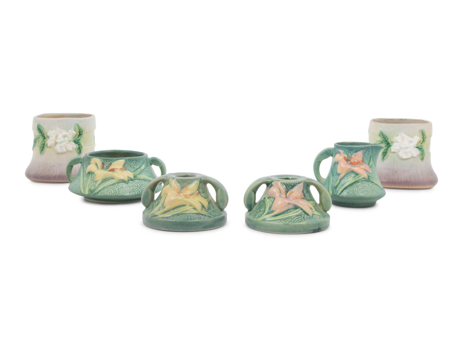 Seventeen Roseville Pottery Articles