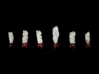 Six Chinese Carved Celadon Jade Figures of Boys