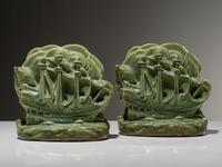 Pair of Galleon Bookends, 1926