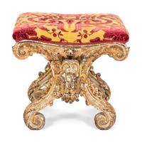 An Italian Giltwood X-form Stool