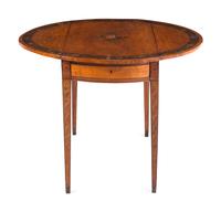 A George III Painted Satinwood Pembroke Table