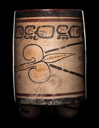 A Maya Codex Style Cylinder Vessel